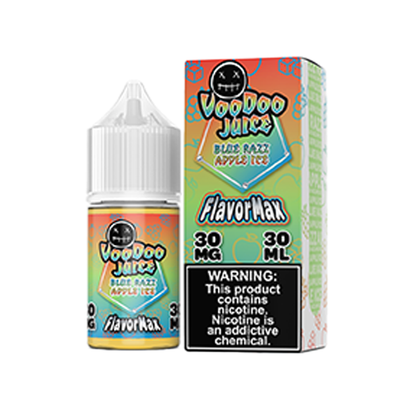 Voodoo Juice FlavorMax Salt Series E-Liquid 30mL Blue Razz Apple Ice with packaging