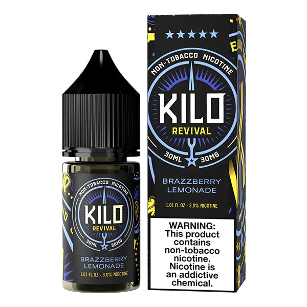Kilo Revival TFN Salt Series E-Liquid 30mL Brazzberry Lemonade with packaging