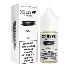 No Hype E-Liquid 30mL Salt Nic | Caramel Tobacco with Packaging