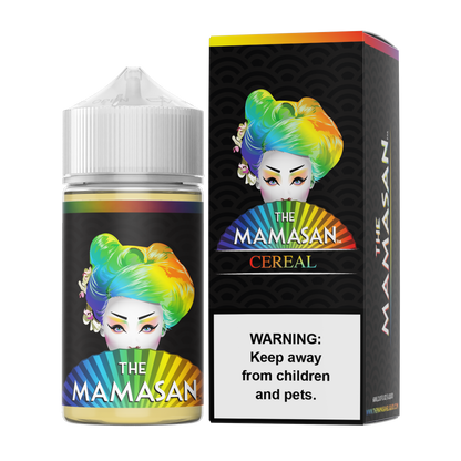 The Mamasan Series E-Liquid 60mL Cereal with packaging