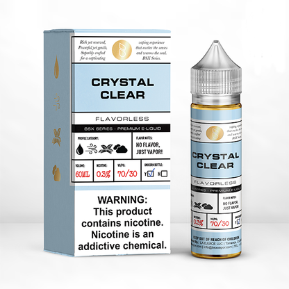 GLAS BSX TFN Series E-Liquid 3mg | 60mL (Freebase) Crystal Clear with Packaging