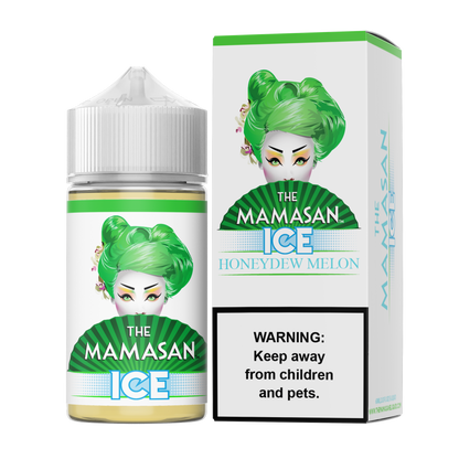 The Mamasan Series E-Liquid 60mL Honeydew Melon Ice with packaging