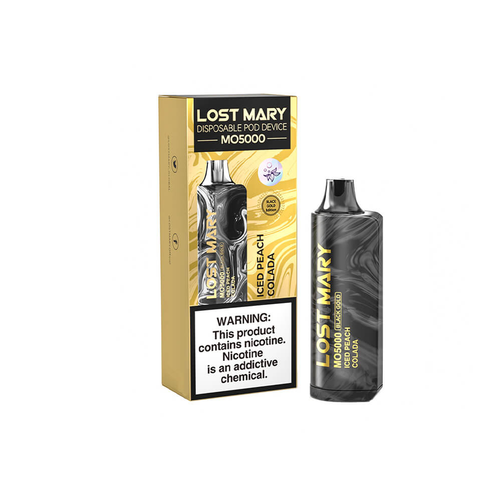 Lost Mary MO5000 Disposable 5000 Puff 10mL 40-50mg | MOQ 5 Iced Peach Colada with Packaging