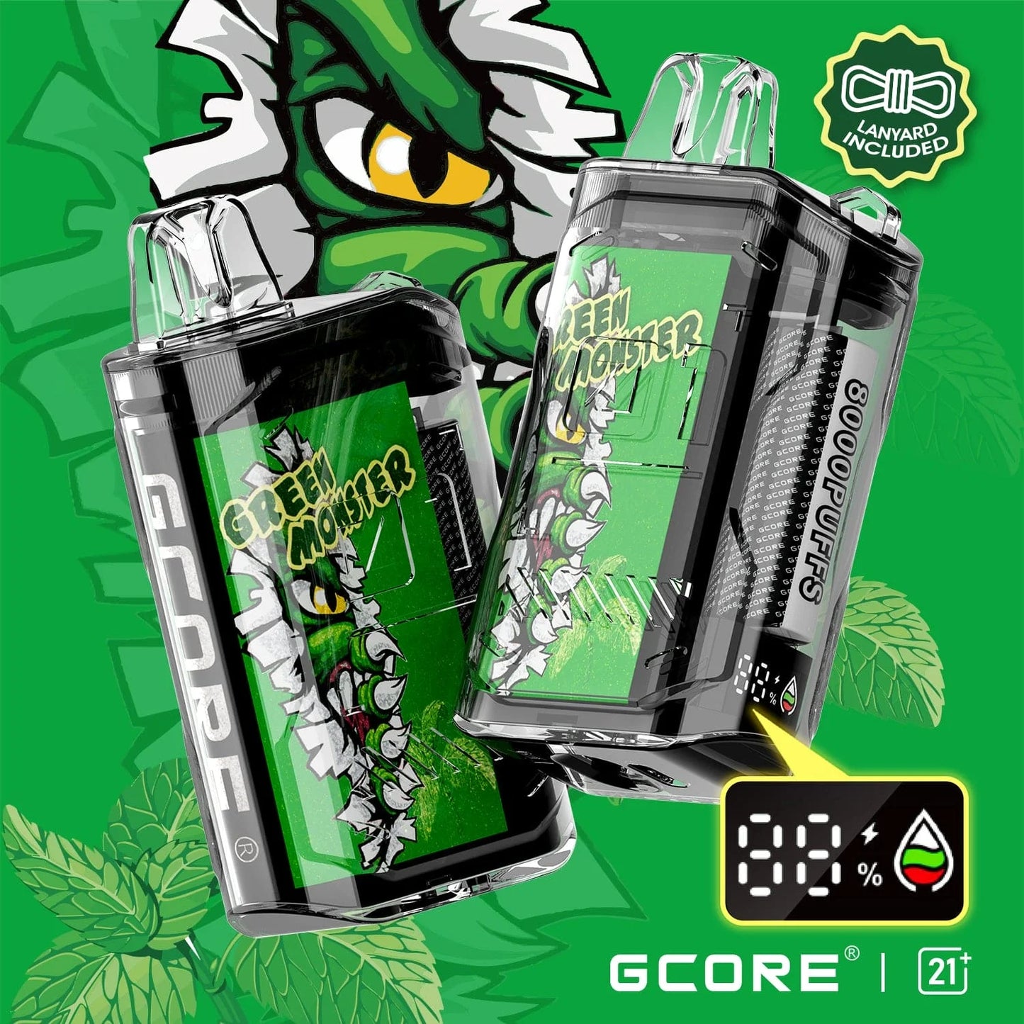 Gcore DG 8000 Puffs 5% | Green Monster