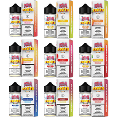 Killa Fruits Signature TFN Series E-Liquid 100mL (Freebase) | Group Photo with packaging