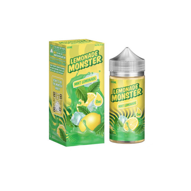 Jam Monster Lemonade Series E-Liquid 100mL (Freebase) Mint Lemonade with packaging