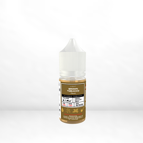 GLAS BSX TFN Salt Series E-Liquid | 30mL (Salt Nic) Light Classic Brown Tobacco