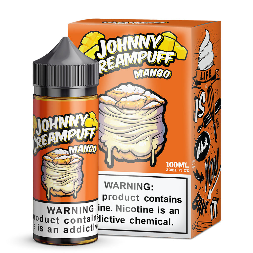 Tinted Brew Johnny Creampuff TFN Series E-Liquid 100mL | 0mg Mango with packaging