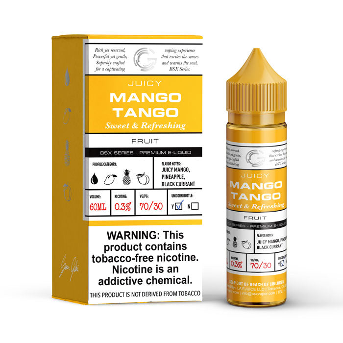 GLAS BSX TFN Series E-Liquid 3mg | 60mL (Freebase) Mango Tango with Packaging