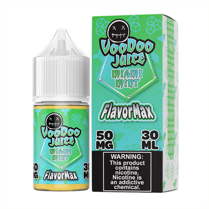 Voodoo Juice FlavorMax Salt Series E-Liquid 30mL Miami Mint with packaging