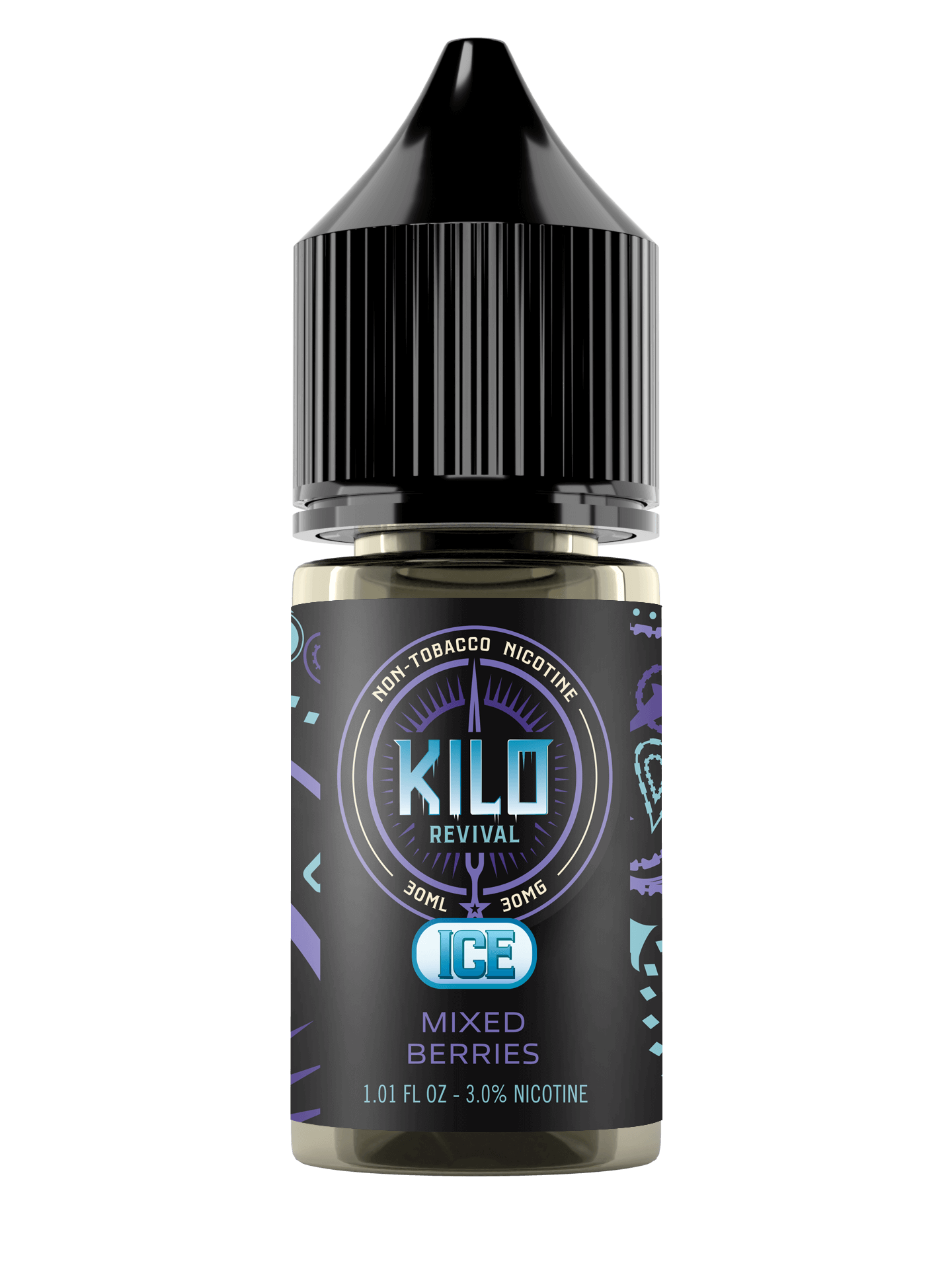 Kilo Revival TFN Salt Series E-Liquid 30mL Mixed Berry Ice Bottle