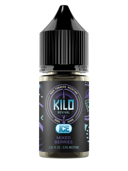 Kilo Revival TFN Salt Series E-Liquid 30mL Mixed Berry Ice Bottle