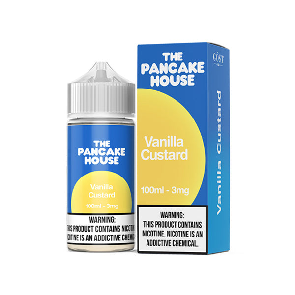 Pancake House Series E-Liquid | 100mL | 3mg | Freebase | Vanilla Custard with packaging