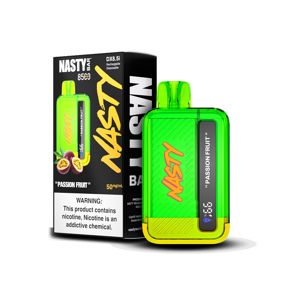 Nasty Juice – Nasty Bar Disposable | 8500 Puffs | 17mL | 50mg | Passion Fruit with packaging