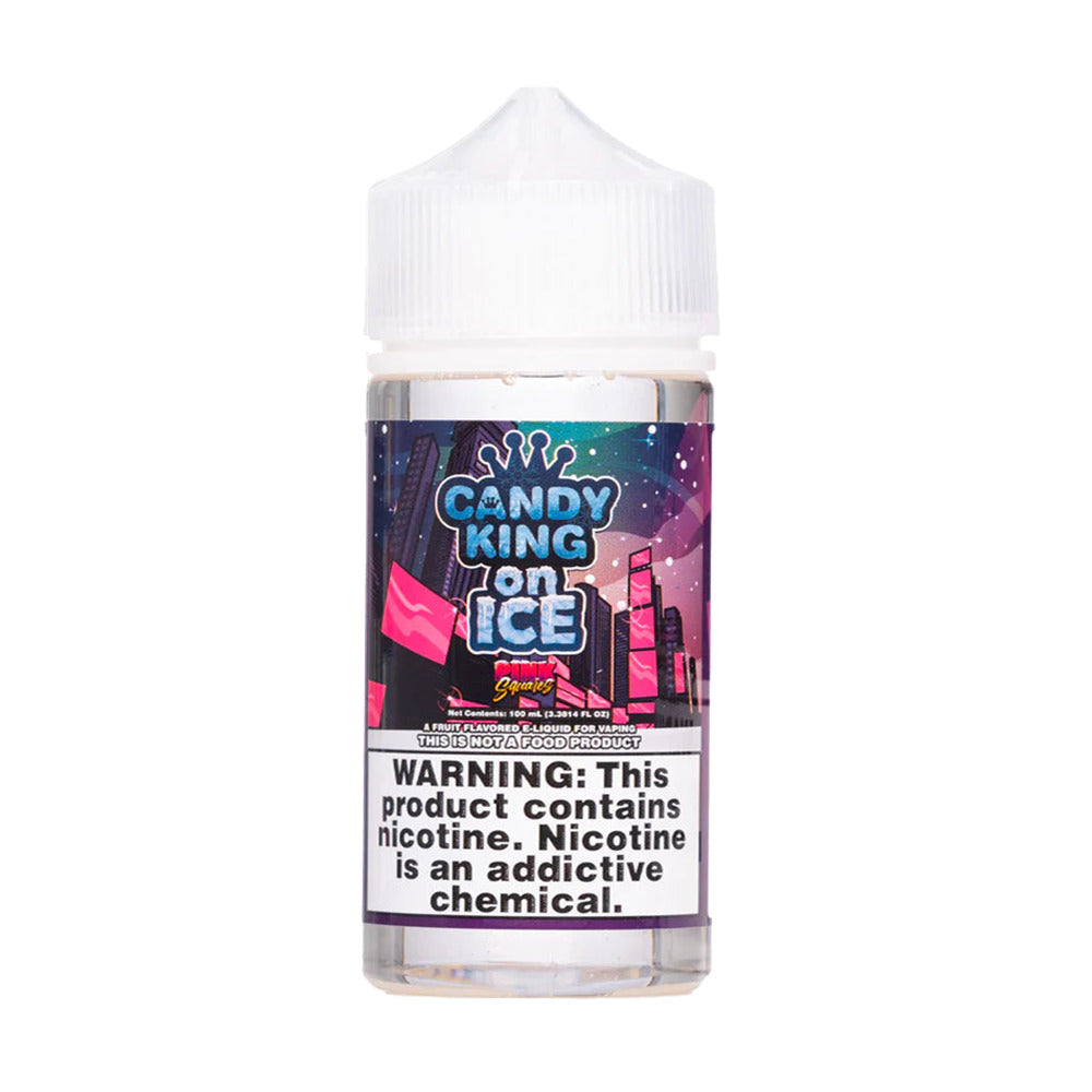 Candy King Series E-Liquid 100mL (Freebase) | 0 mg Pink Squares Iced
