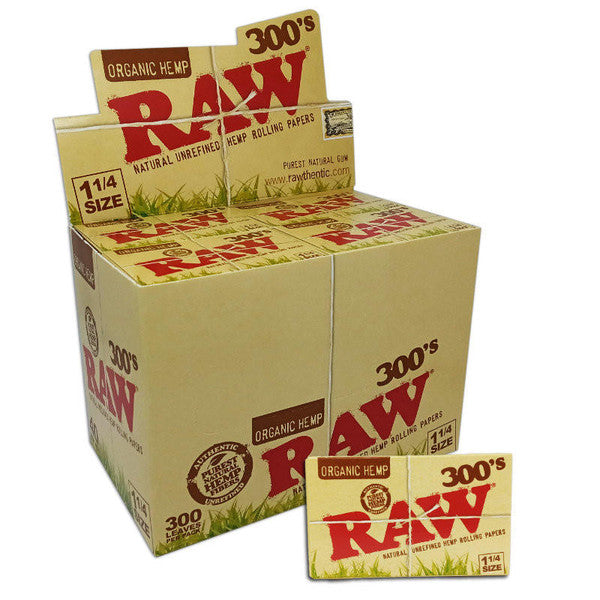 RAW 300's Organic Papers 1 1/4 40pk with packaging