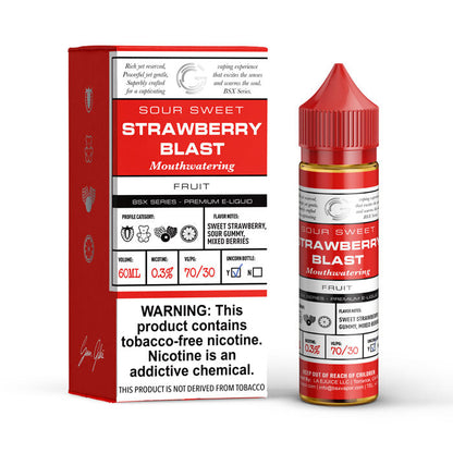 GLAS BSX TFN Series E-Liquid 3mg | 60mL (Freebase) Strawberry Blast with Packaging