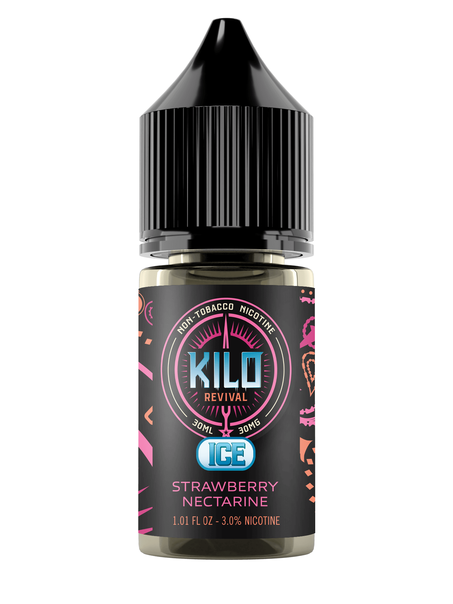 Kilo Revival TFN Salt Series E-Liquid 30mL Strawberry Nectarine Ice Bottle