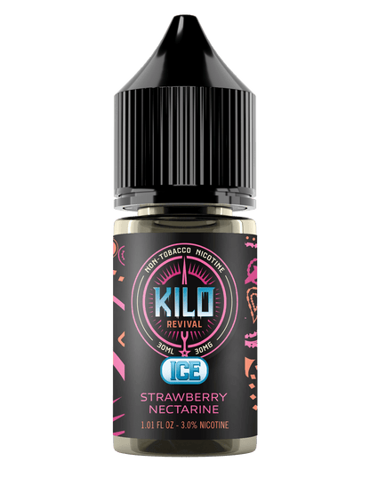 Kilo Revival TFN Salt Series E-Liquid 30mL Strawberry Nectarine Ice Bottle