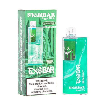 Sugarbar x Exobar SB8000 Puff 5% | Spearmint with packaging