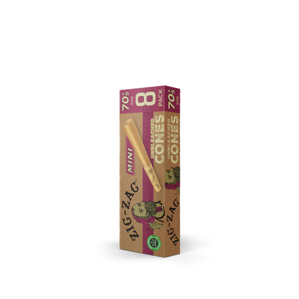 Zig-Zag Mini Cones 8ct unbleached with packaging