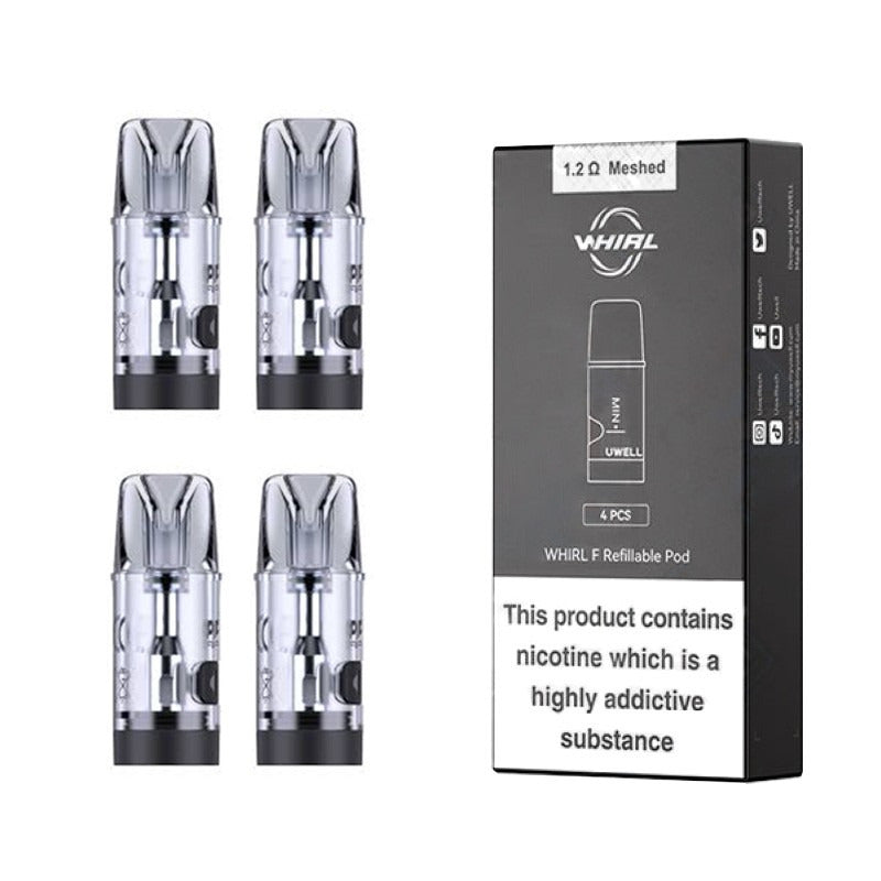 Uwell Whirl F Pod (4-Pack) | 1.2ohm (4-Pack) with Packaging