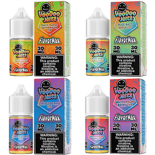 Voodoo Juice FlavorMax Salt Series E-Liquid 30mL Group Photo