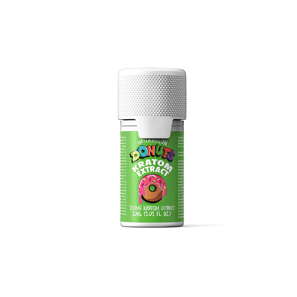 Donuts Gold Extracts Liquid Kratom Shots | 12 Pack | 250mg 30mL Bottle | Watermelon