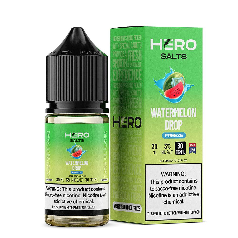 Hero E-Liquid 30mL (Salts) | Watermelon Drop Freeze