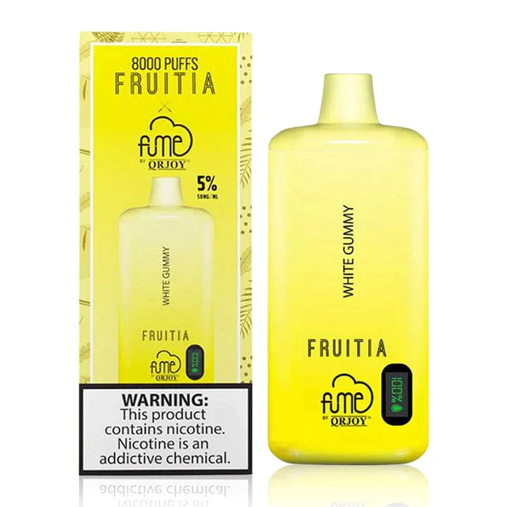 Fruita X Fume 8000 Puffs Disposable | White Gummy with Packaging
