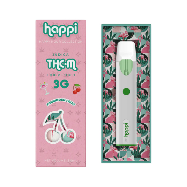 FRFM - Happi THC-M 3g Disposable - Forbidden Fruit (Indica) with Packaging
