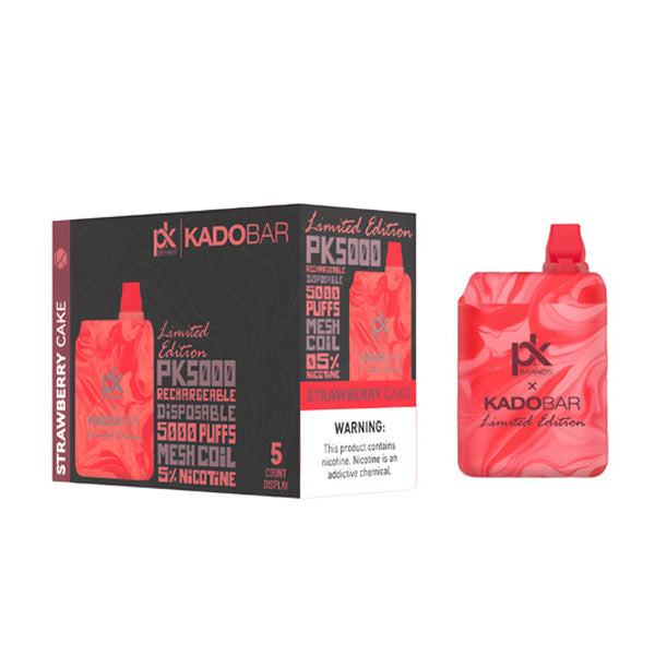 KadoBar PK5000 Disposable 5000 Puffs 14mL 50mg | MOQ 5 Strawberry Cake with Packaging