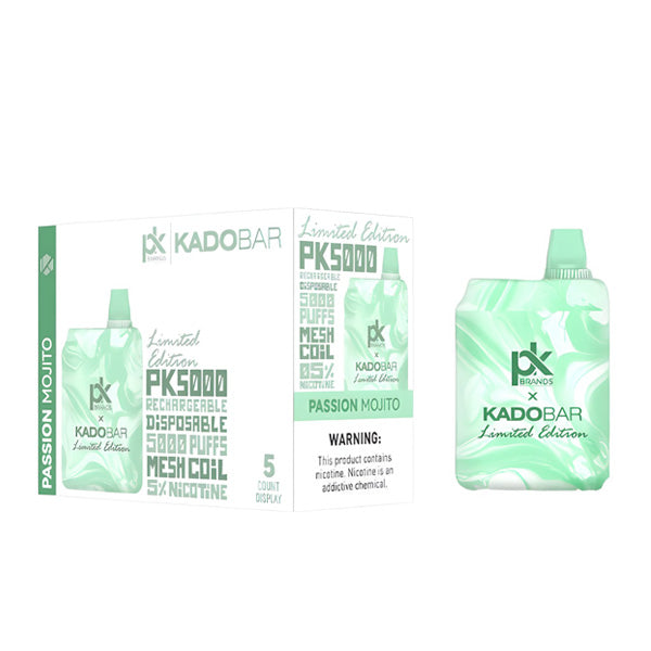 KadoBar PK5000 Disposable 5000 Puffs 14mL 50mg | MOQ 5 Passion Mojito with Packaging