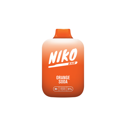 Niko Bar Disposable 7000 Puffs 15mL 50mg | MOQ 10pc Orange Soda