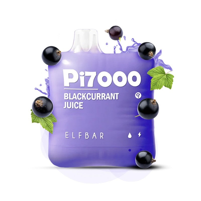 Elf Bar PI7000 Disposable 7000 Puffs 17mg 40-50mg | MOQ 10 Blackcurrant Juice