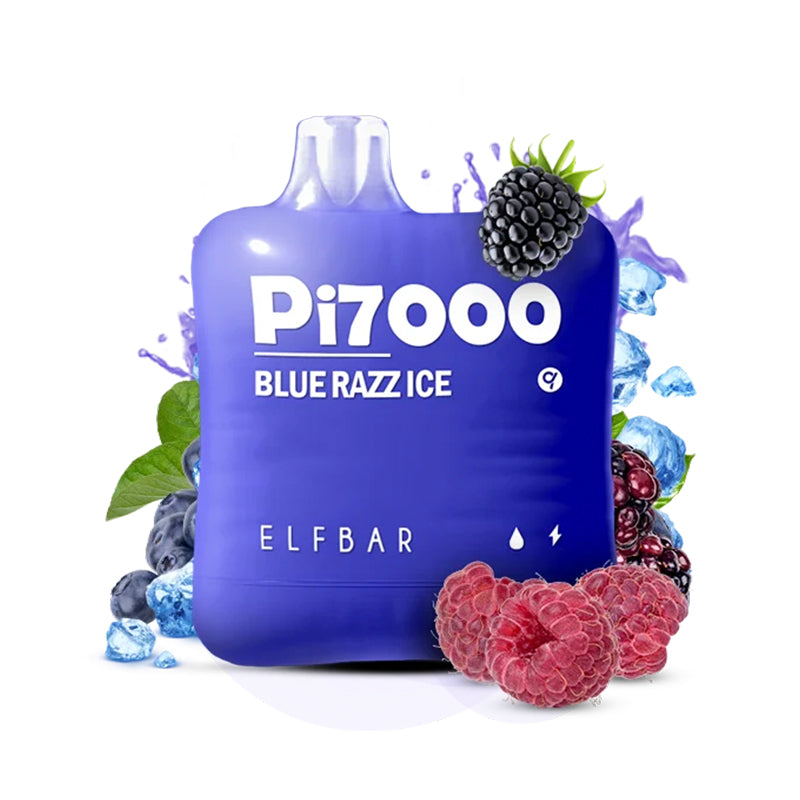 Elf Bar PI7000 Disposable 7000 Puffs 17mg 40-50mg | MOQ 10 Blue Razz Ice