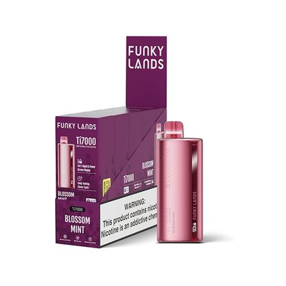 Funky Lands Ti7000 Disposable 7000 Puff 12.8mL 40-50mg | MOQ 5 Blossom Mint with Packaging