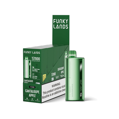 Funky Lands Ti7000 Disposable 7000 Puff 12.8mL 40-50mg | MOQ 5 Cantaloupe Apple with Packaging