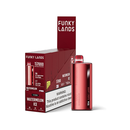 Funky Lands Ti7000 Disposable 7000 Puff 12.8mL 40-50mg | MOQ 5 Watermelon Ice with Packaging