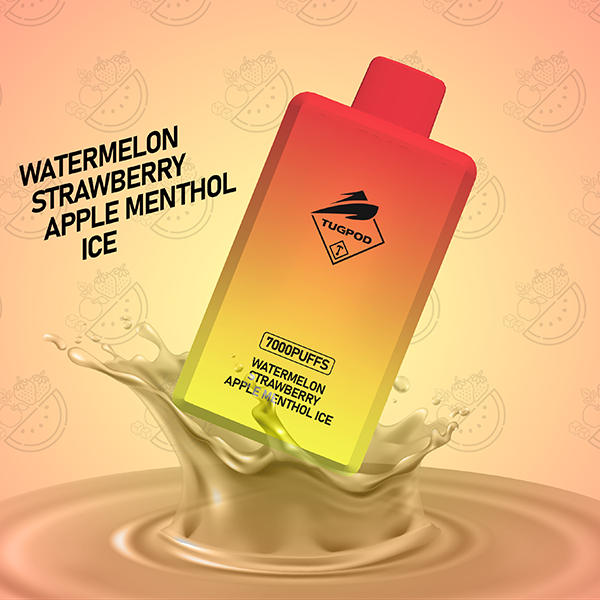 Tugpod BOX Disposable | 7000 Puffs | 16mL | 50mg | Watermelon Strawberry Apple Menthol Ice