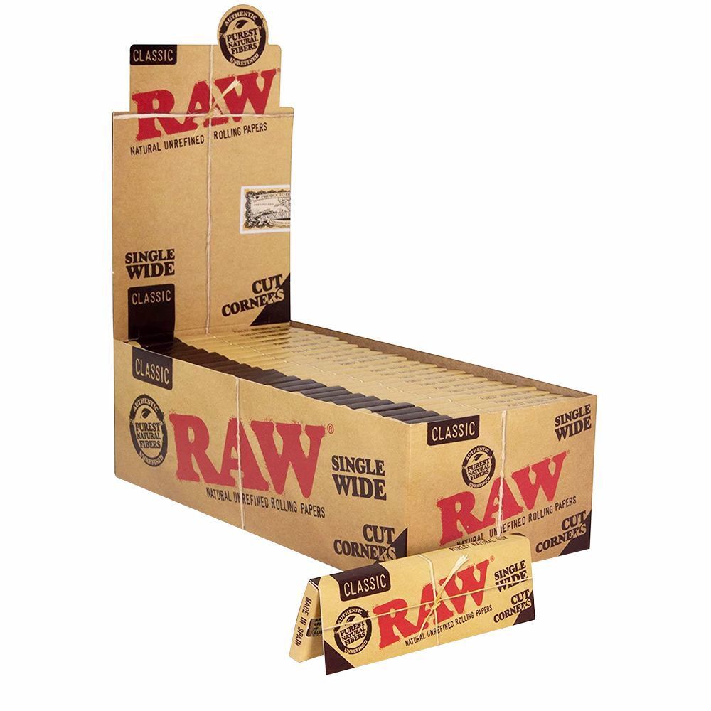 RAW Singe Wide Cut Corners with packaging