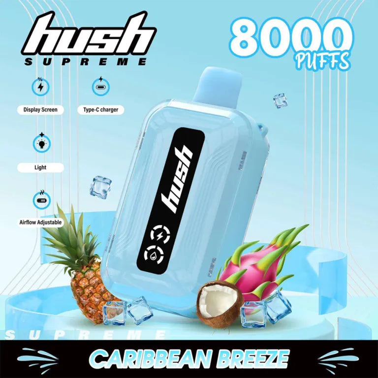 Hush Supreme 8000 Puffs 5% | Caribbean Breeze