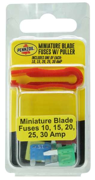 PENNZOIL MINIATURE BLADE FUSES W/PULLER