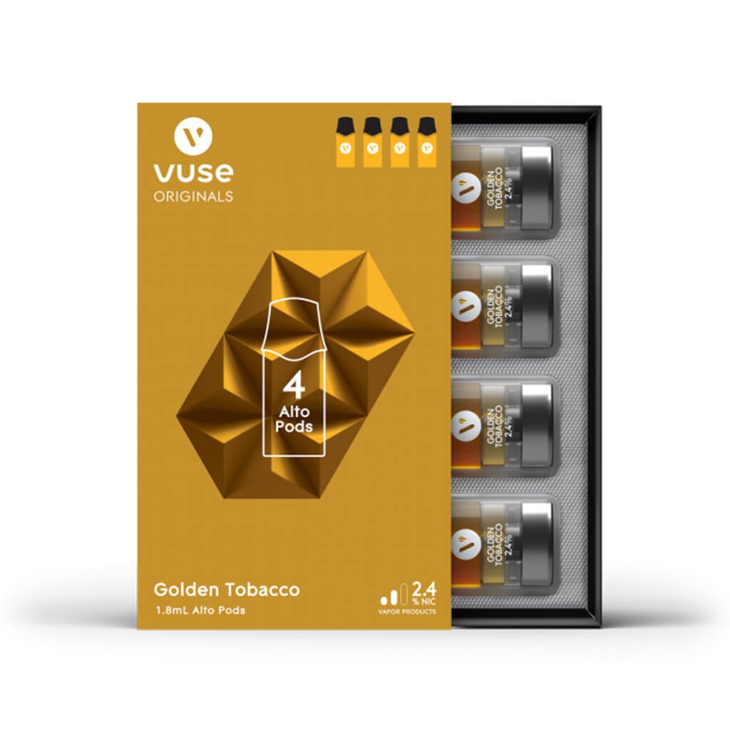 Vuse Alto Pod Golden Tobacco with packaging