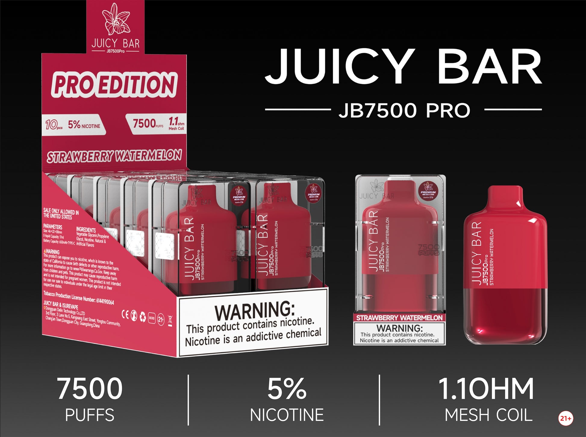 facts about jucy bar vapes Juicy Bar Pro Edition 7500 Puffs 5%