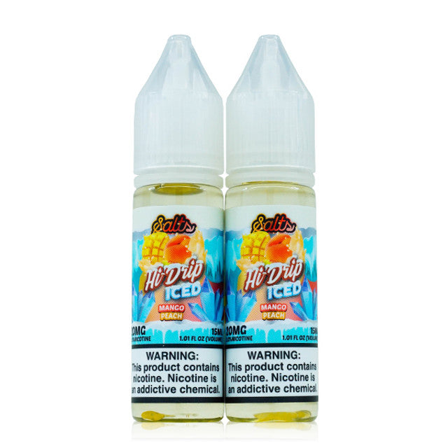 Hi-Drip Salt Series E-Liquid x2-15mL (Salt Nic) | 20mg Mango Peach with packaging