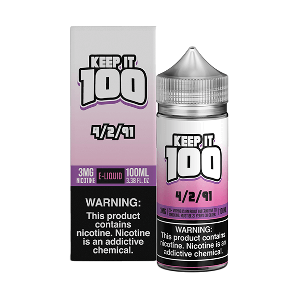 Keep It 100 TFN Series E-Liquid 6mg | 100mL (Freebase) 4/2/91 with Packaging