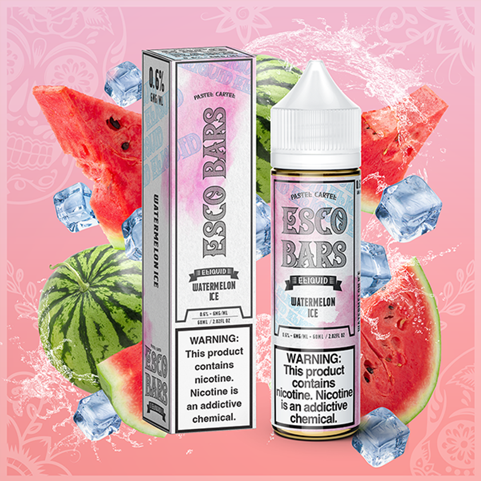 Esco Bars E-Liquid 0mg | 60mL (Freebase) Watermelon Ice with Packaging