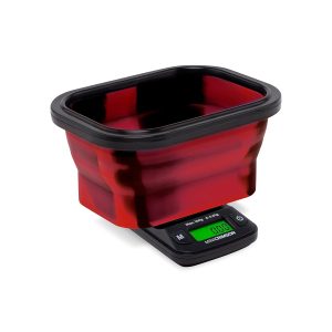 TRUWEIGH MINI CRIMSON SILICONE BOWL SCALE 100G X 0.01G - BLACK / RED
