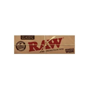 RAW NATURAL UNREFINED ROLLING PAPERS CLASSIC SINGLE WIDE 50PK